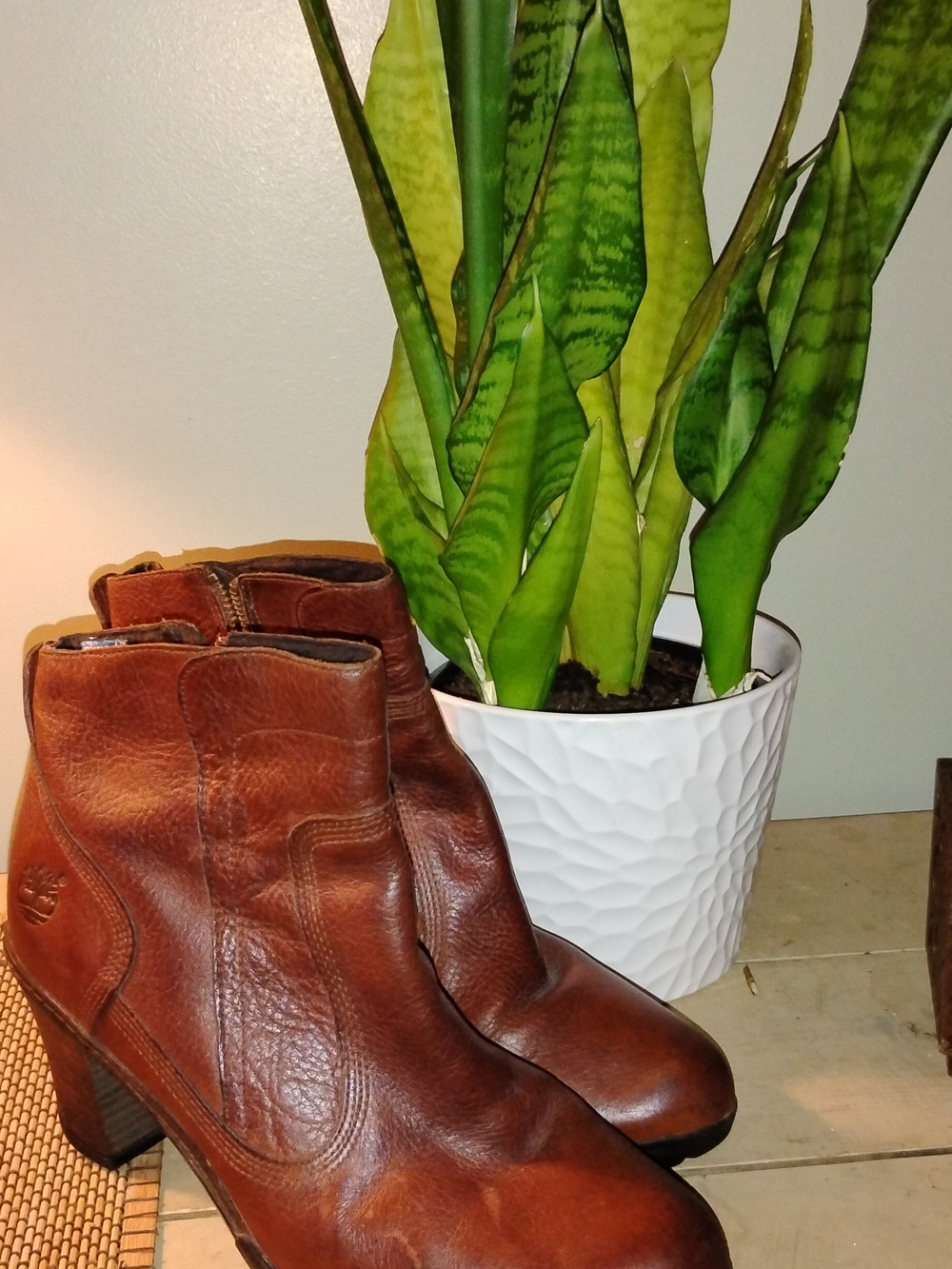 Timberland COGNAC GENUINE  LEATHER Ankle Boots W10